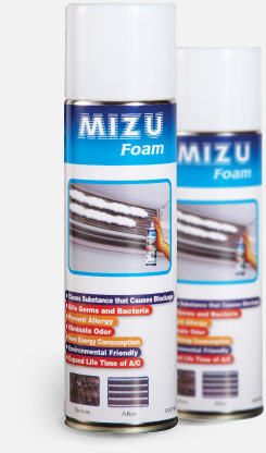Mizu Foam air conditioner coil cleaner